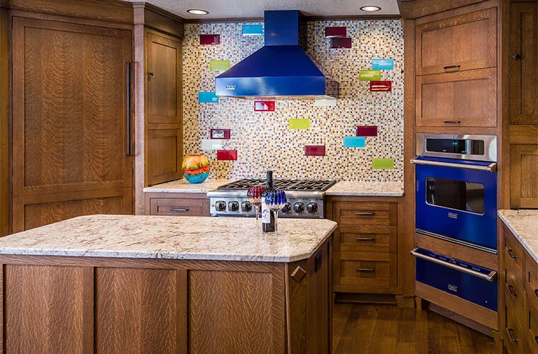 Custom white oak cabinetry made for an Adel kitchen